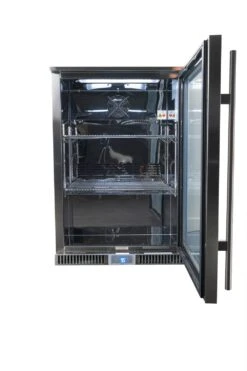 Napoleon Outdoor - Kühlschrank, 135 Liter, Rechtsdrehende Tür Mit Doppelverglasung Und LED Beleuchtung - Wasserdicht Nach IP24 -Outdoor-Grillladen Napoleon Kuehlschrank Outdoor Innenraum