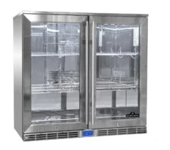 Napoleon Outdoor - Kühlschrank, 210 Liter, 2-türig Mit Doppelverglasung Und LED Beleuchtung - Wasserdicht Nach IP24 -Outdoor-Grillladen Napoleon Outdoor Kueche Kuehlschrank NFR210ODGL
