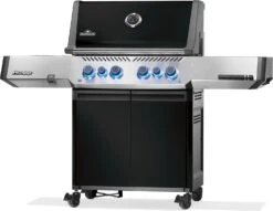 Napoleon Prestige 500 Gasgrill, Schwarz - Mit Safety Glow - Modell 2023 - SMART Deal Inkl. Grillfürst Grill Control -Outdoor-Grillladen Napoleon Prestige 500 Gasgrill schwarz