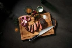 Napoleon President's Edition Schneidebrett Holz Inkl. PRO Chefmesser -Outdoor-Grillladen Napoleon Schneidebrett Chefmesser Fleisch schneiden