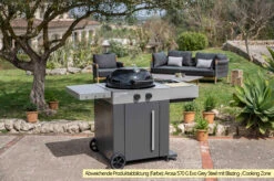 Outdoorchef Gas Kugelgrill Arosa 570 G Evo Black Style - Inkl. Blazing-/Cooking Zone Kit Plus Und Plancha -Outdoor-Grillladen Outdoorchef Arosa 570 G Evo Grey Steel Blazing Zone 1