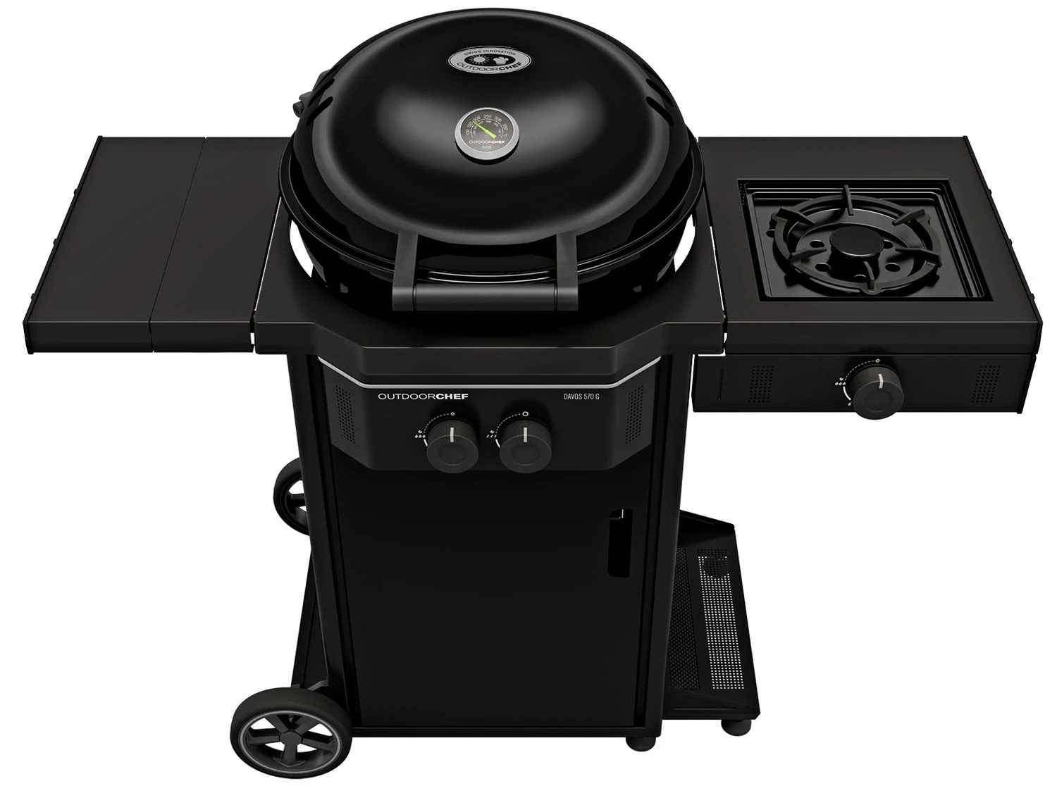 Outdoorchef Gas Kugelgrill Davos 570G Pro Mit Cooking Zone (Seitenkocher) & Abdeckhaube 1 Outdoorchef Gas Kugelgrill Davos 570G Pro Mit Cooking Zone (Seitenkocher) & Abdeckhaube