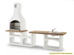 Palazzetti Outdoor Küche: Modul Grillkamin Brioni Inkl. Montagematerial -Outdoor-Grillladen Palazzetti Grillkamin Brioni Outdoor Kueche Kombi 1
