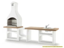 Palazzetti Outdoor Küche: Modul Grillkamin Brioni Inkl. Montagematerial -Outdoor-Grillladen Palazzetti Grillkamin Brioni Outdoor Kueche Kombi 2