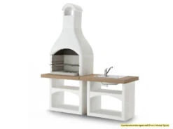 Palazzetti Outdoor Küche: Modul Grillkamin Brioni Inkl. Montagematerial -Outdoor-Grillladen Palazzetti Grillkamin Brioni Outdoor Kueche Kombi 3