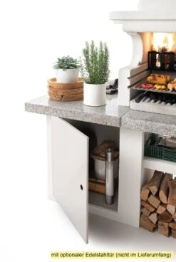 Palazzetti Grillkamin Glasgow 3 Inkl. Montagematerial 7 Palazzetti Grillkamin Glasgow 3 Inkl. Montagematerial -Outdoor-Grillladen Palazzetti Grillkamin Glasgow mit Tuer