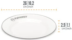 Petromax Emaille Teller / Ø26 Cm / Weiß, 2 Stück