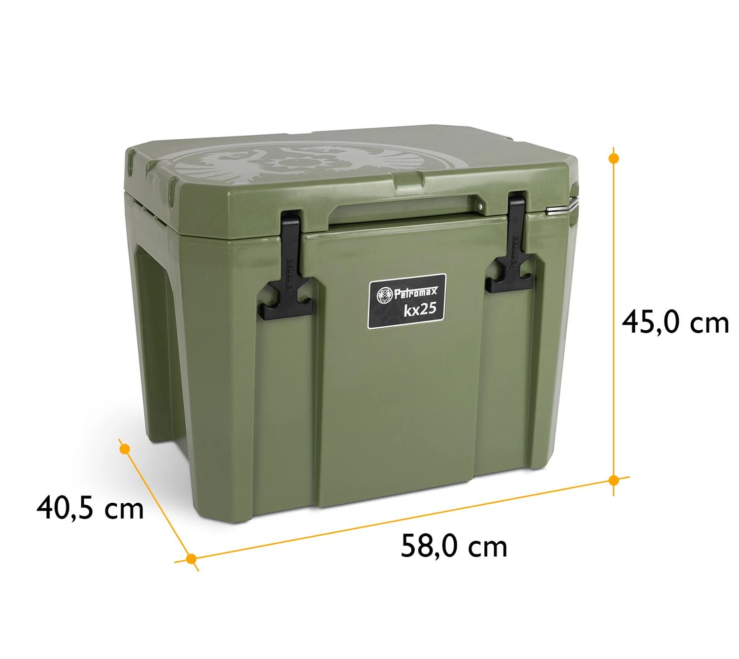 Petromax Kühlbox 25 Liter Oliv - Inkl. Sitzkissen, Haft-Unterlage Und Einsatzkorb 1 Petromax Kühlbox 25 Liter Oliv - Inkl. Sitzkissen, Haft-Unterlage Und Einsatzkorb