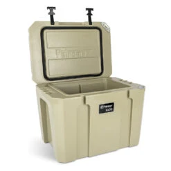 Petromax Kühlbox 50 Liter Sand - Inkl. Sitzkissen, Haft-Unterlage Und Einsatzkorb -Outdoor-Grillladen Petromax Kuehlbox kx50 sand open