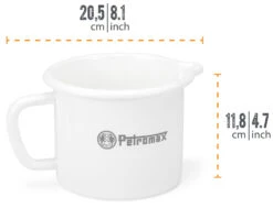 Petromax Emaille Milchtopf / 1400 Ml / Weiß 5 Petromax Emaille Milchtopf / 1400 Ml / Weiß -Outdoor-Grillladen Petromax Milchtopf Emaille 1400ml weiss Abmessungen