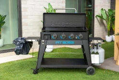 Pit Boss Plancha Grill Ultimate Plancha 4-Brenner - Mit Untergestell -Outdoor-Grillladen Pit Boss Planchagrill Ultimate 4 Brenner Abfallhalter