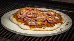 Grillfürst Pizzastein 33 Cm Mit Pizzablech -Outdoor-Grillladen Pizza Stein Grill Thunfisch