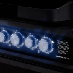 Rösle Gasgrill Magnum PRO G4-S Inkl. Abdeckhaube - Modell 2023 -Outdoor-Grillladen Roesle Magnum Pro G4 S Drehregler beleuchtet