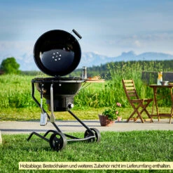 Rösle Holzkohlegrill Kugelgrill No.1 F60 Air Nero Jubiläumsmodell -Outdoor-Grillladen Roesle No1 Holzkohle Kugelgrill AIR F60 Nero Lifestyle