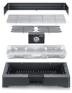 Severin Elektro Tischgrill Mit Grillrost - 2.200 Watt -Outdoor-Grillladen Severin Elektro Tischgrill PG8565 Aufbau