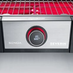 Severin Elektro Tischgrill SENOA Digital Boost - Boost Zone 500°C - 3.000 W -Outdoor-Grillladen Severin Elektrogrill Senoa pg8114 schalter 1