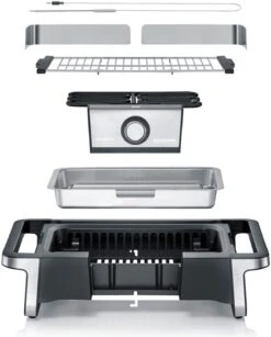 Severin Elektro Tischgrill SENOA Boost - Boost Zone 500°C - 3.000 W -Outdoor-Grillladen Severin Senoa boost s PG8113 explosion