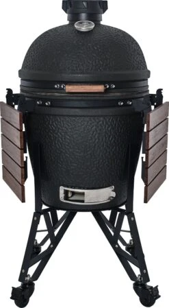 The Bastard Keramikgrill Urban Large - Complete - Schwarz Matt - Modell 2023 16 The Bastard Keramikgrill Urban Large - Complete - Schwarz Matt - Modell 2023 -Outdoor-Grillladen The Bastard Urban Large Keramikgrill BU201 Seitentische abgeklappt