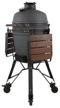 The Bastard Keramikgrill VX Medium - Complete - Schwarz Matt - Modell 2023 -Outdoor-Grillladen The Bastard VX Keramikgrill Medium Komplett Seitenablagen abgeklappt