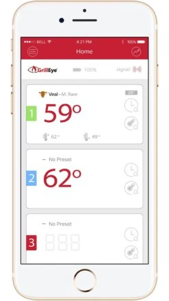 GrillEye Smart Bluetooth Grillthermometer (Grill Eye) -Outdoor-Grillladen grilleye app temperatur