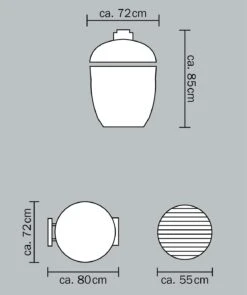 Monolith Grill LeChef Red Ohne Gestell Und Seitentische MG23RNC - Set -Outdoor-Grillladen monolith lechef abmessungen korpus 201030