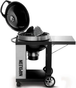 Napoleon Holzkohlegrill Kugelgrill Ø 57cm Im Rollwagen Mit Gussrost Und Deckelscharnier PRO22K-Cart-2 -Outdoor-Grillladen napoleon grillwagen deckel PRO22K CART 2
