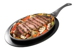Napoleon Gusseisenpfanne Mit Untersetzer -Outdoor-Grillladen napoleon gusseisen pfanne untersetzer 56003 e