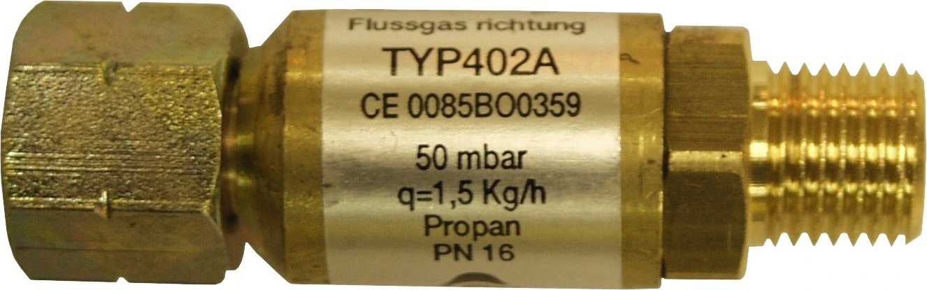 TGO Schlauchbruchsicherung,1/4“L Auf 1/4“L, 50mbar 1 TGO Schlauchbruchsicherung,1/4“L Auf 1/4“L, 50mbar